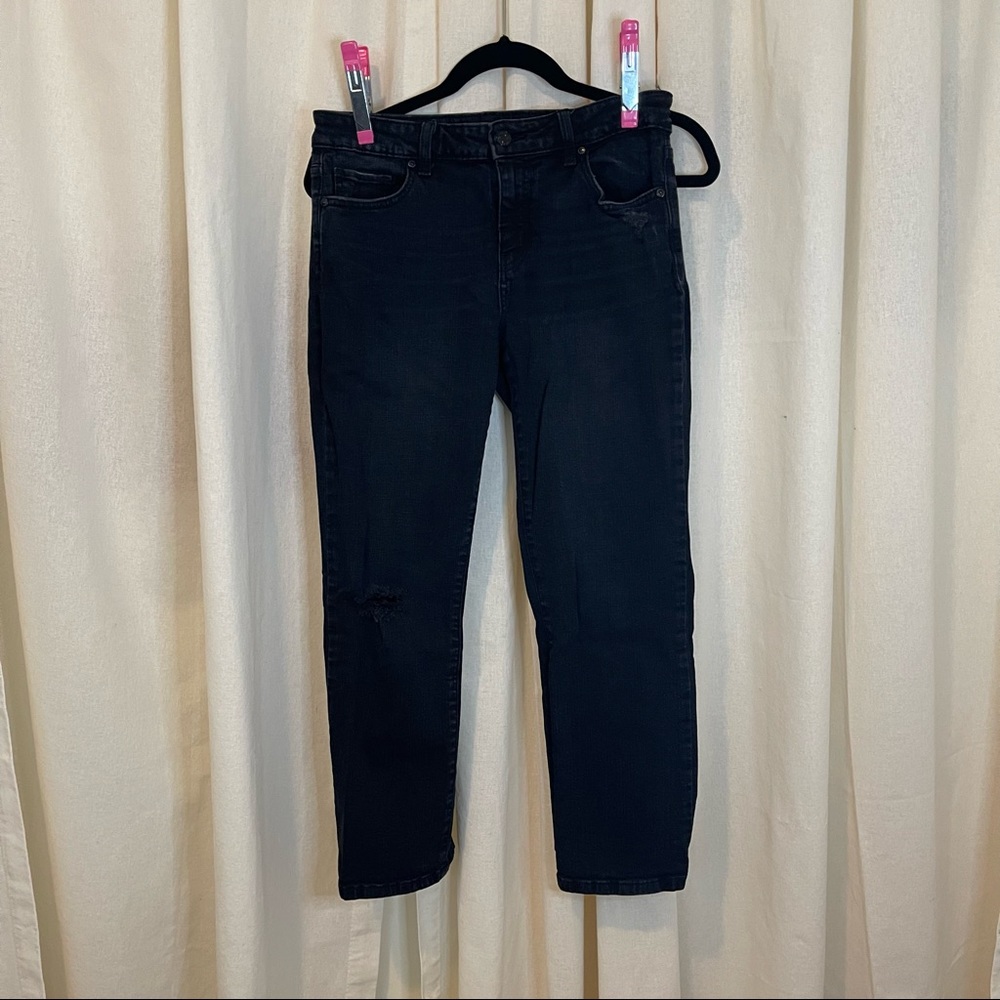 Black High Rise Crop Jean